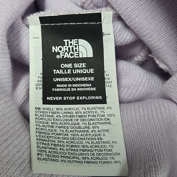 THE NORTH FACE SKI TUKE CUFFED BEANIE, UNISEX, LAVENDER AND DUSTY ROSE - NEW - Picture 6 of 7